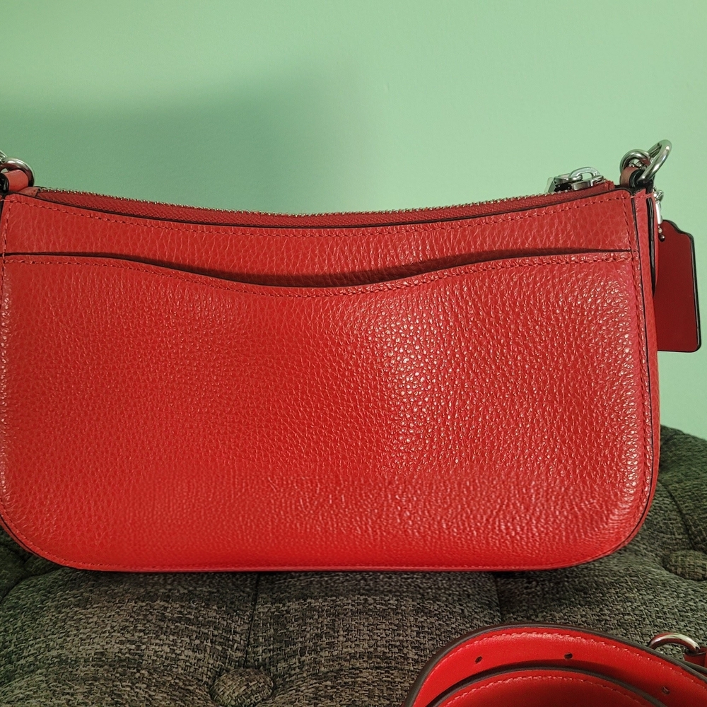 Coach Red Leather Shoulder Bag - Picture 3 of 6